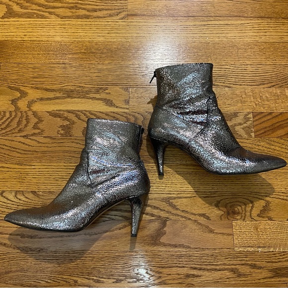 Free People Leather Lexi Heel Boots in Silver - Picture 6 of 16